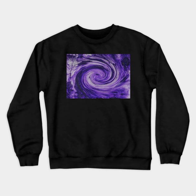 Purple Galaxy Crewneck Sweatshirt by jojobob